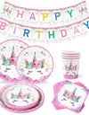 Unicorn Party Disposable Tablecloth Unicorn Birthday Party Decoration Girl Disposable Tableware Tablecloth Girls Baby Shower