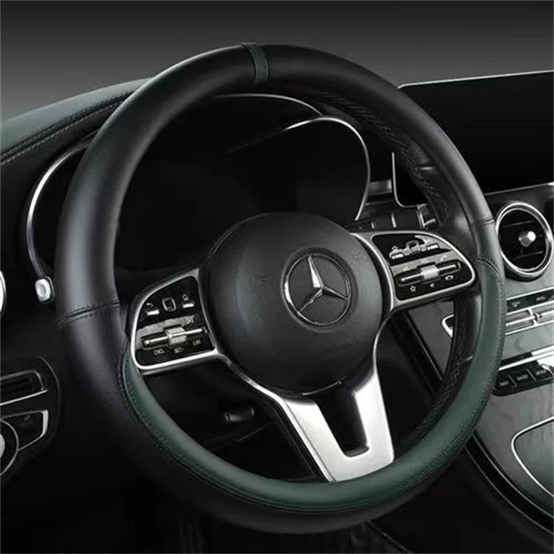 Universal Microfiber Leather Car Steering Wheel Cover 37CM 38CM