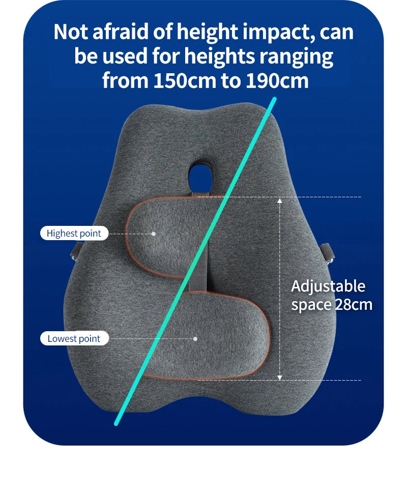 Car Seat Office Chair Massage Back Lumbar Support Memory Cotton Ventilate Cushion Pad Back Lumbar Cushion for Car Driver
