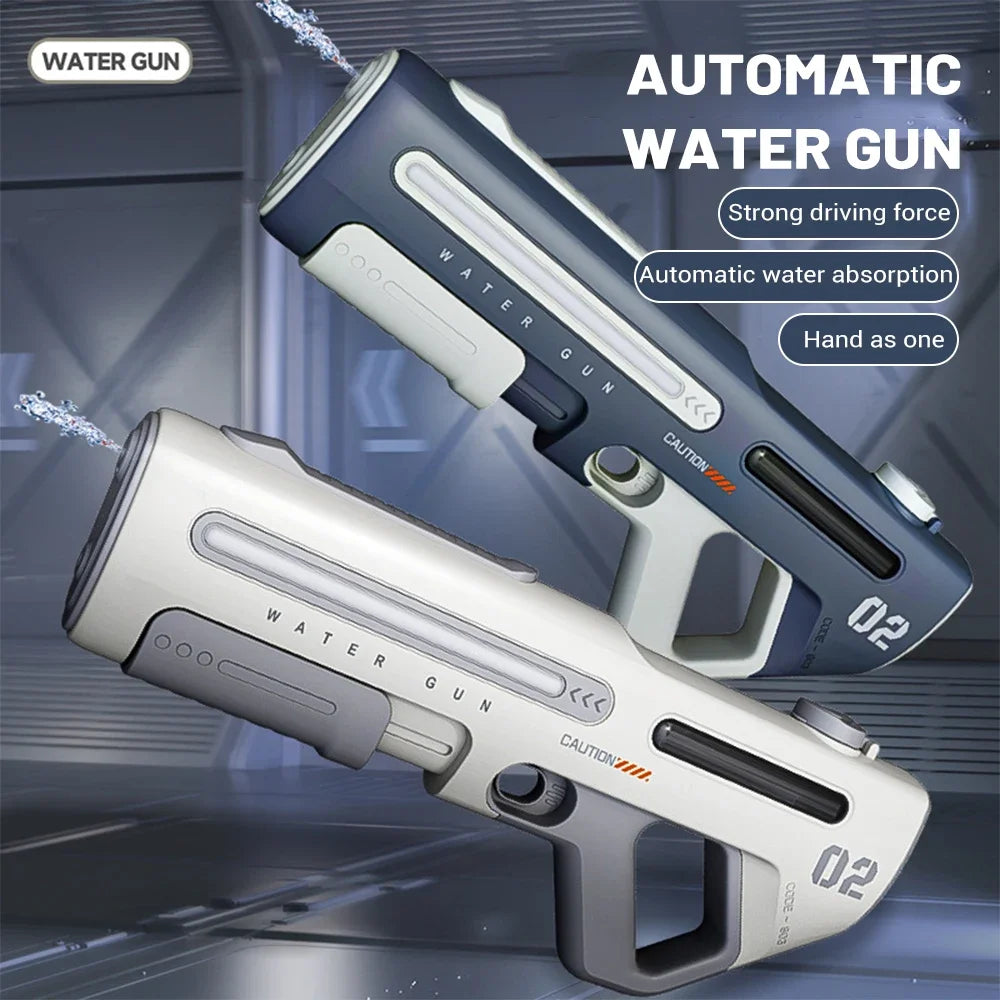 Pulse Electric Continuous Long-Range Water Gun Rechargeable Large Capacity Outdoor Water Blaster