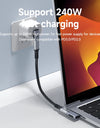 240W USB C to C Adapter 40Gbps 8K 60Hz 90 Degree Converter USB4 Adapter for Thunderbolt 4/3 MacBook iPhone 15 Pro Tablet