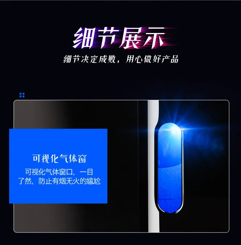 Gas Electronic Dual-Use Lighter, Intelligent Digital Display Machine Core, High-Grade Metal Lighter, Cigarette Accessories, New