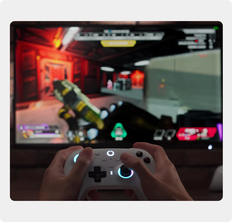 Wireless Gaming Controller with TMR Joysticks and Charging Dock for PC and Android