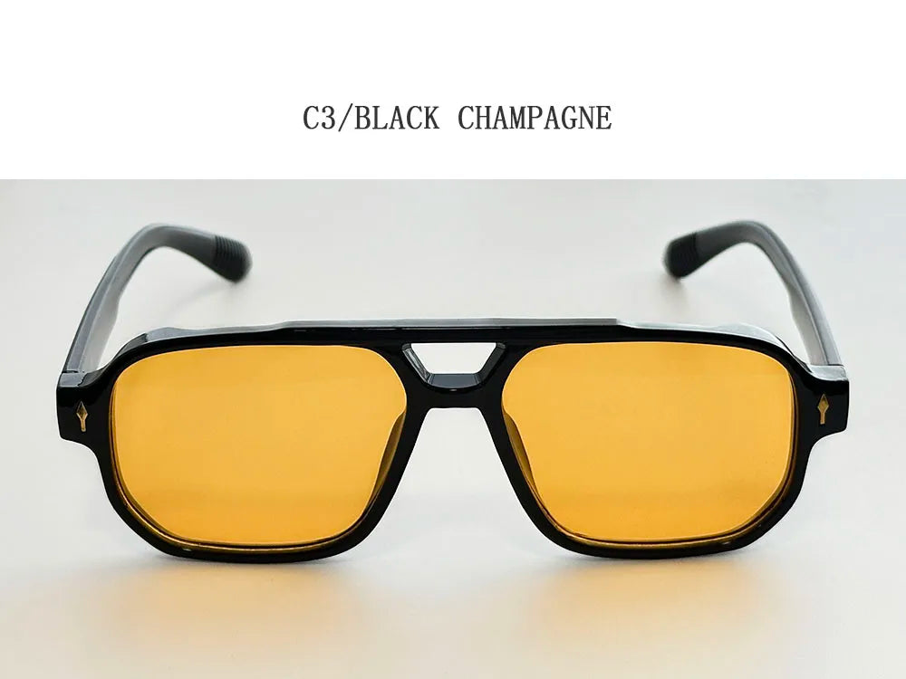 Vintage Square Sunglasses With UV400 Protection
