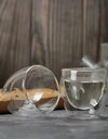 2/4/6pcs Screw Thread Espresso Cups Set Double Wall Glass Coffee Mugs Set 80ml Shot Glass Insulated Teacup Coffee Accessories