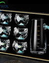 Diamond Cutting Crystal Liquor Glasses Set With Wine Dispenser Vodka Shot Glass Wine Glasses Whiskey Spirits Sake Brandy Teacup