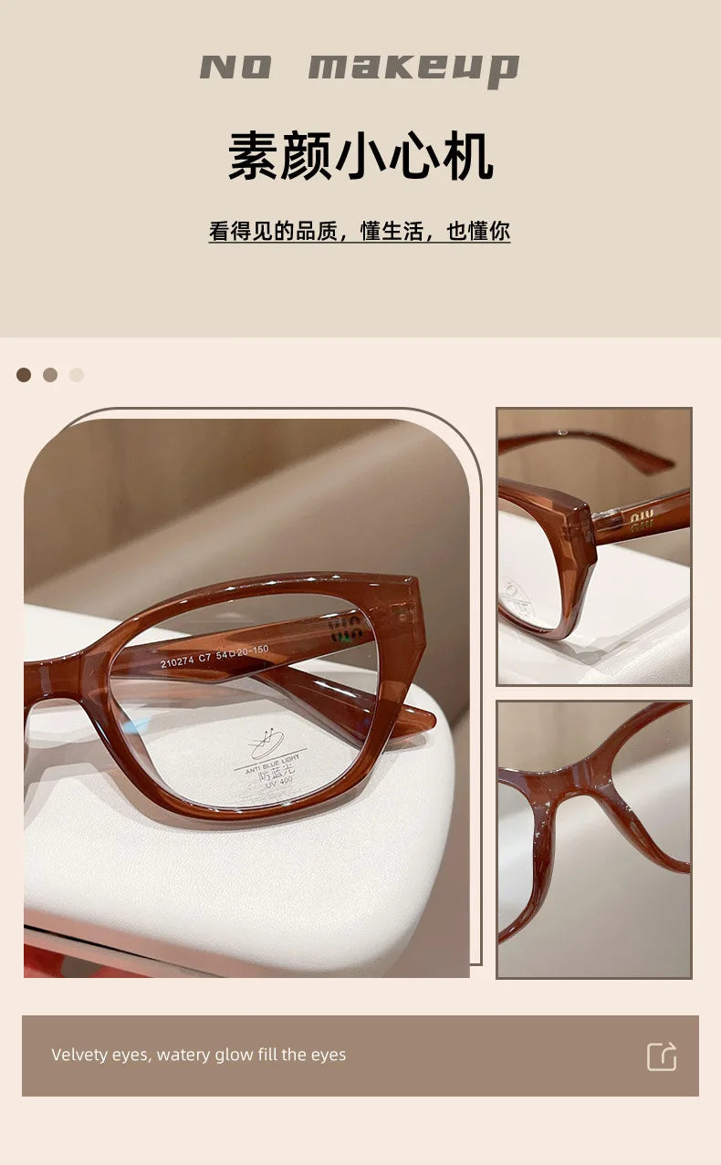 Retro Cat Eye Butterfly Eyewear Ultra light TR90 Spectacle Optical Prescription Frames Specs For Women
