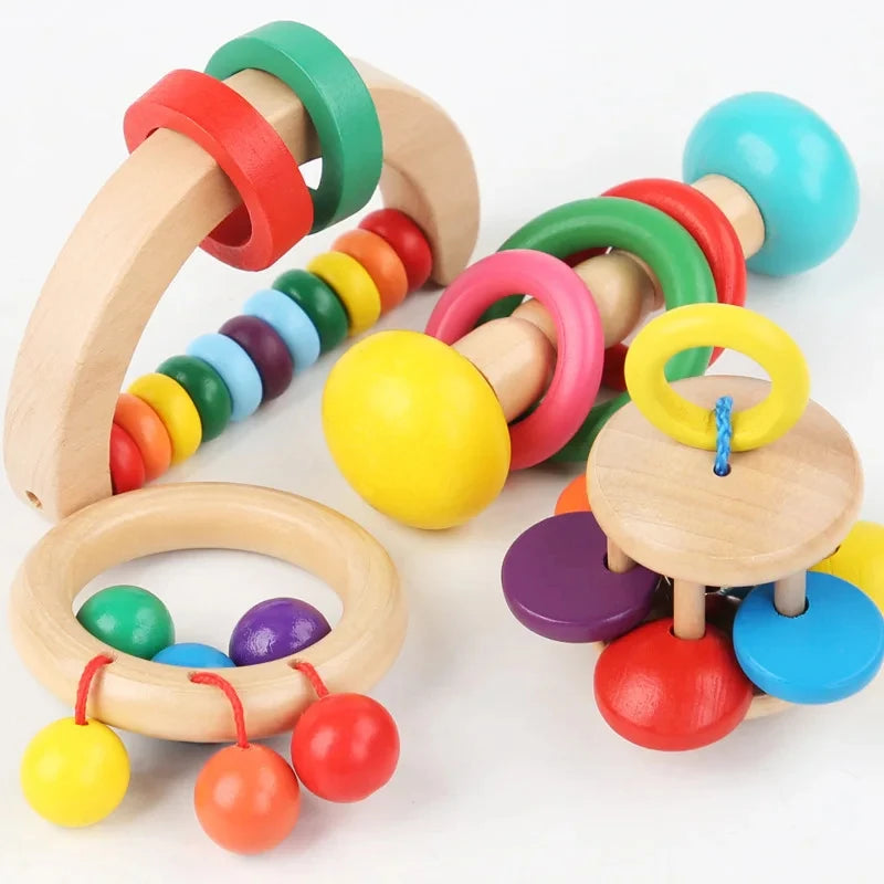 Montessori Wooden Educational Toys for Children 0 12 Months Baby Toys 3D Wooden Puzzles Game Child Early Learning Develop Toys