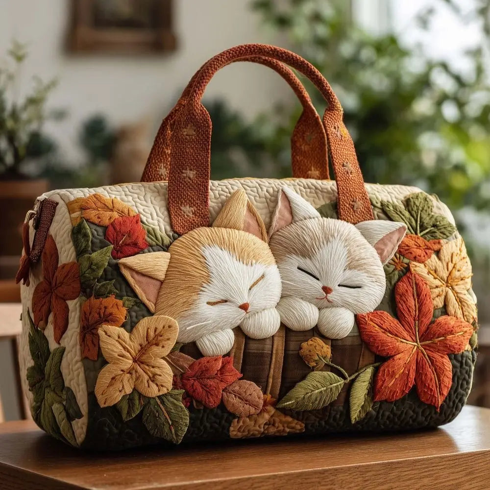 3D Quilted Travel Duffle Bag Large Capacity Shoulder Tote