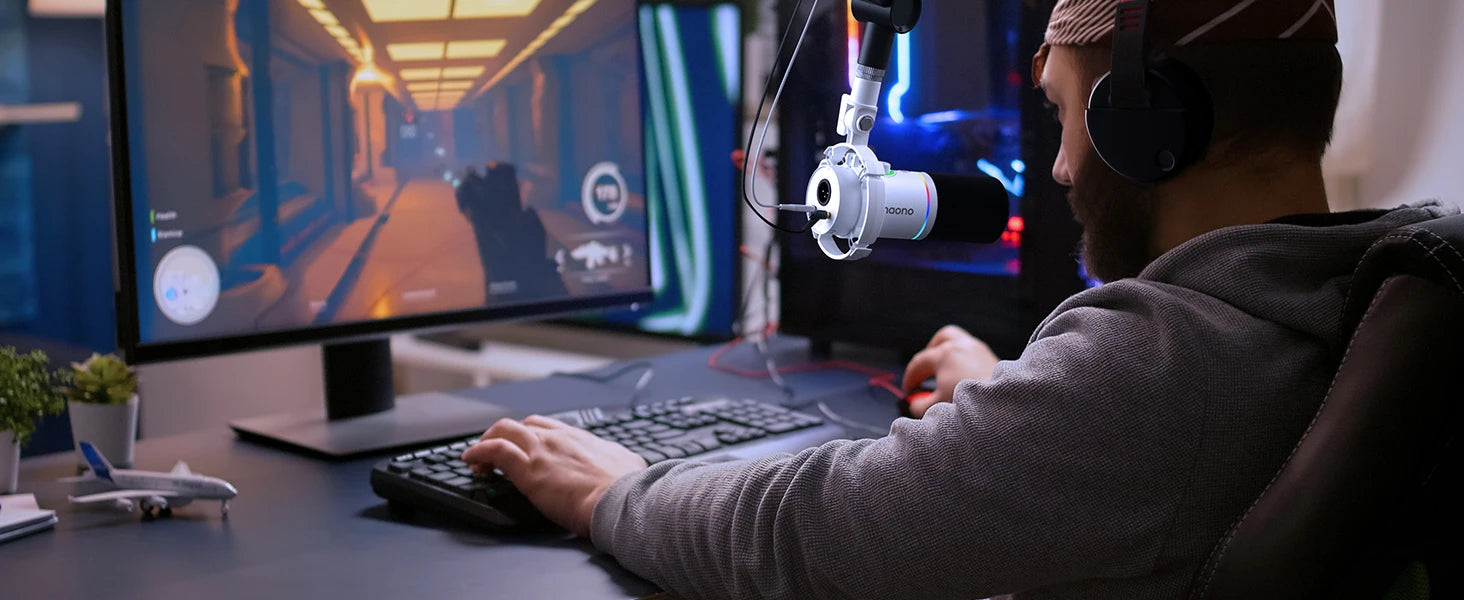 PD200X RGB Gaming Microphone Dynamic Microphone USB/XLR Dual Mode Microphone Podcast Mic RGB USB Gaming Mic XLR Mic