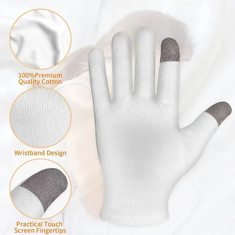 Moisturizing Gloves&Socks Bedtime Spa Socks Soft Cotton Lotion Locking Glove for Dry Cracked Hand Foot Exfoliating Care Tools