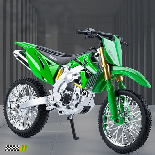 1:10 Kawasaki KX450F Alloy Die Cast Motorcycle Model Vehicle Collection With sound Off Road Autocycle Toys Car