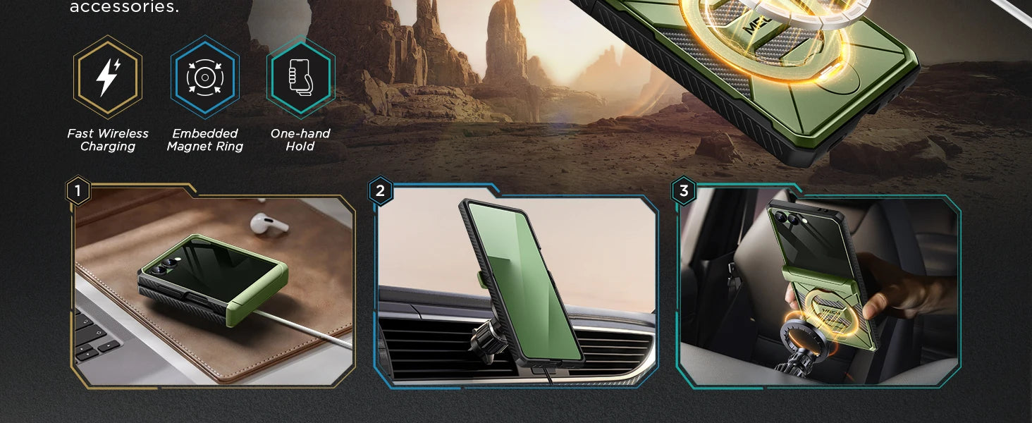 For Samsung Galaxy Z Flip 7 Case with 360° Spin  Ring Stand Built-in Privacy Screen Protector Full-Body Shockproof Cover