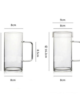 700ml Glass Coffee Mug Handmade Heat Resistance Clear Tea Milk Juice Cup Water Beer Drinking Mug Office Drinkware