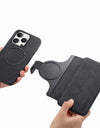 Flip Leather Wallet Case for iPhone 16 15 Pro Max 14 Plus 16E Magsafe Magnetic Detachable Card Slot Holder Cover