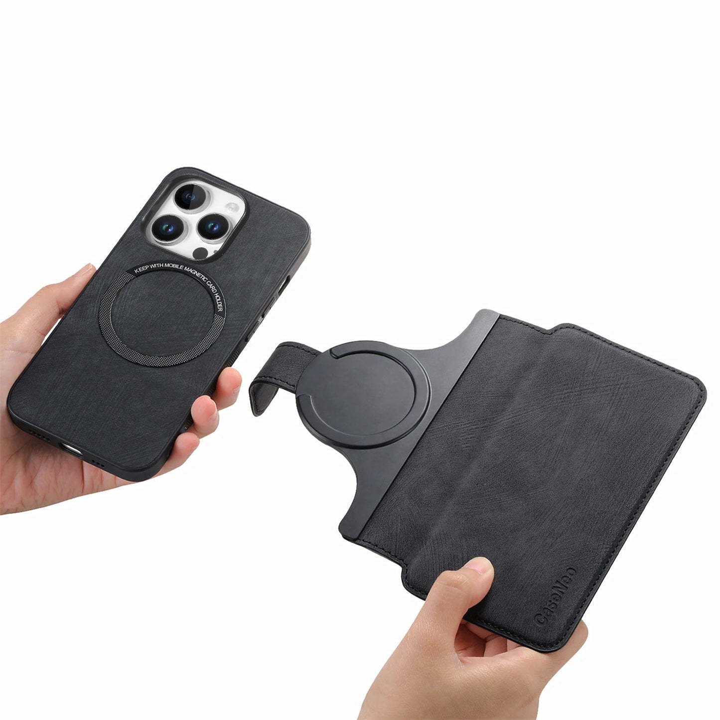 Flip Leather Wallet Case for iPhone 16 15 Pro Max 14 Plus 16E Magsafe  Detachable Card Slot Holder Cover