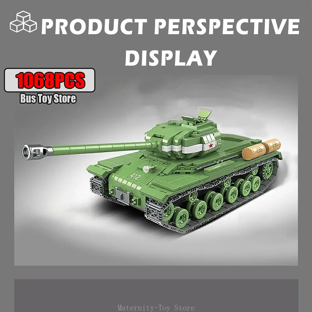 Ww2 Military Tanks Series Tiger  Leopard Heavy TANK BT-7 Light Tank Soldier Building Blocks Bricks Army s  Toys Gifts