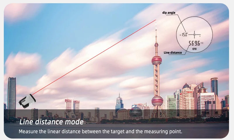 1200m USB Type-C Rechargeable Laser Rangefinder Golf Telescope 650m with Slope Adjusted Flag-Lock Vibration Distance Meter