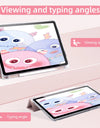 For Samsung Galaxy Tab S9 FE 11 Plus S9 S8 S7 Plus FE 12.4 in Case Transparent Back Tablet Cover For Tab S7 S8 11"Pencil Holder