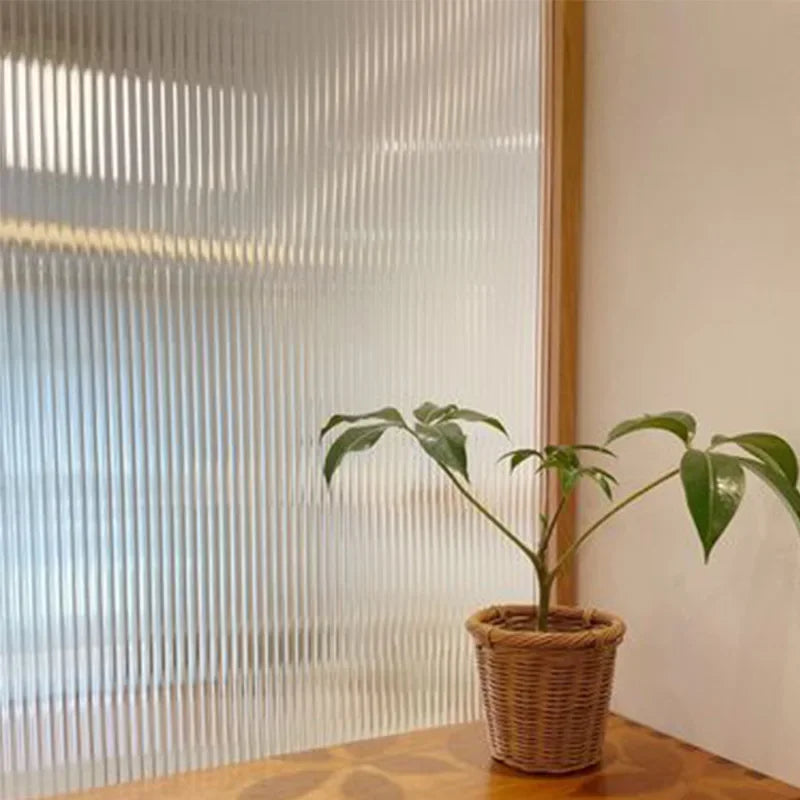 3D Electrostatic Glass Window Film Bathroom Window Sticker Transparent Opaque Anti-peep Glass Frosted Film Modern Art Decor