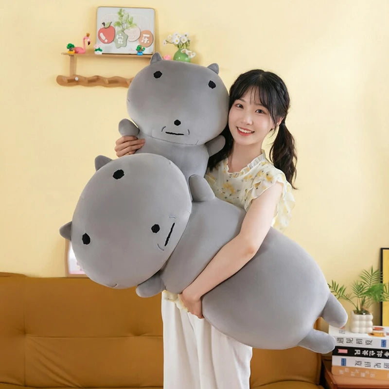 95cm Grey Cat Plush Toy Long Hugging Pillow