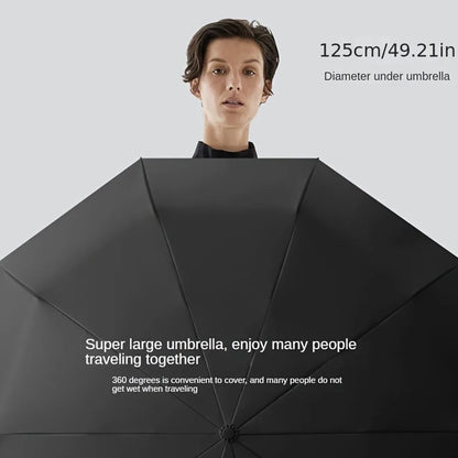 27 inch large windproof and sturdy umbrella, fully automatic buckle folding umbrella