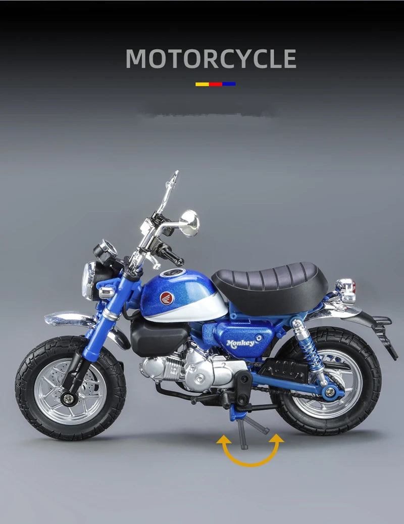 Diecast Honda Monkey 125 Motorcycle Model 1 to 12 Scale