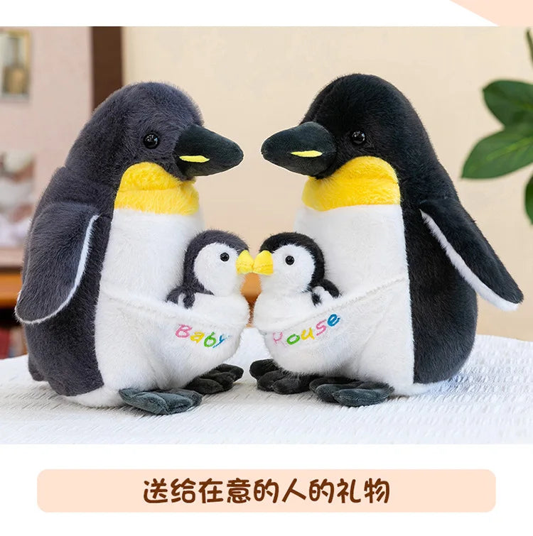Mother Baby Penguin Plush Stuffed Doll Toy