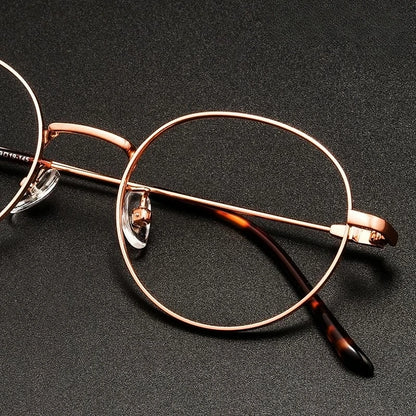 Ultra-light Fashion Titanium Alloy Eyewear Men Retro Round Small Face Optical Prescription Glasses Frame Women BT038T