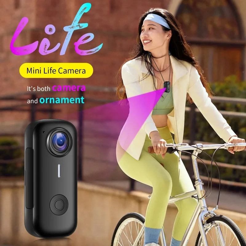 Pocket 2K Mini Magnetic Wearable Action Camera 120 Degree Wide Angle WIFI Hands Free Thumb Cam for Cycling Vlog Outdoor Recording