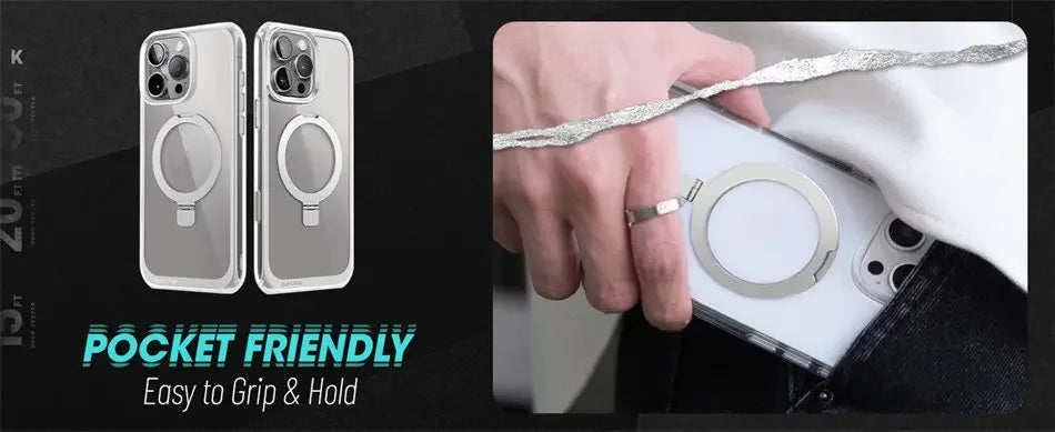 For iPhone 16 Pro Max Case with Camera Control Capture Button UB Mag Stand Series Slim Clear  MagSafe Phone Case