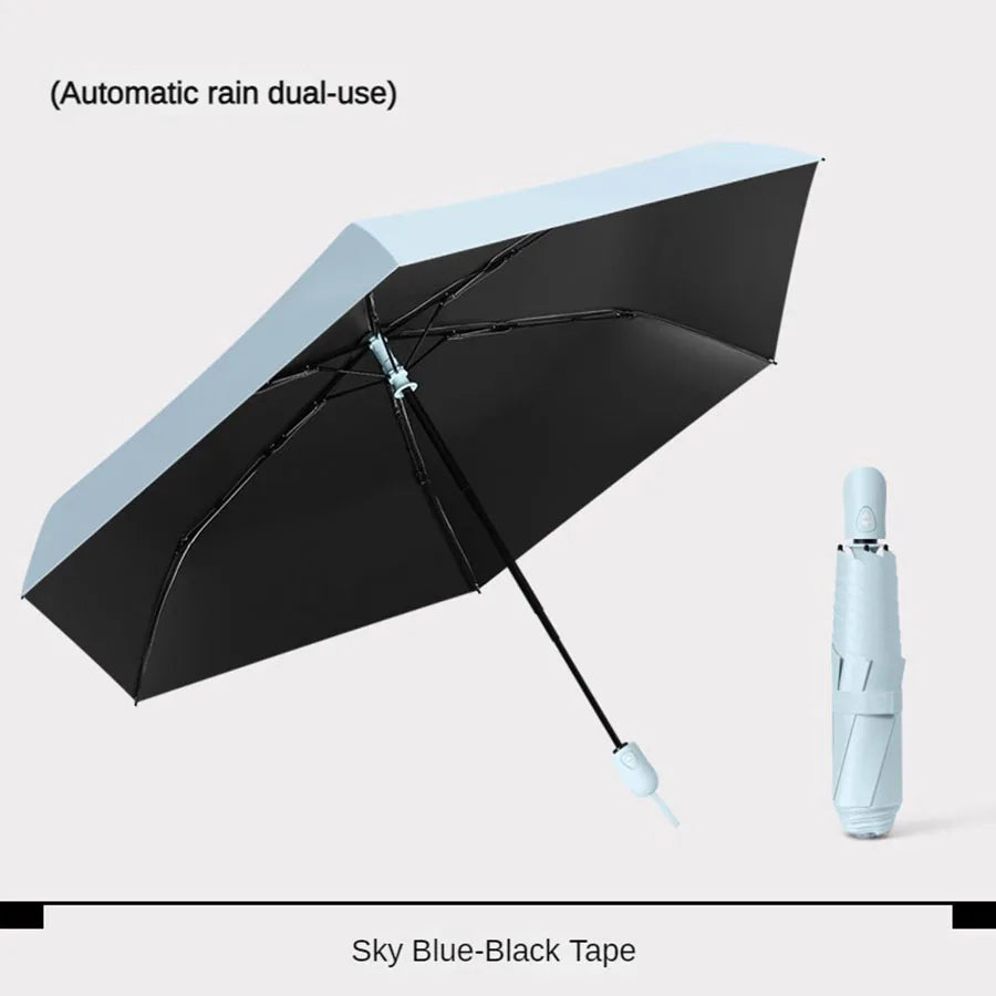 Ultra lightweight and portable automatic umbrella for women, suitable for both weather and sun protection
