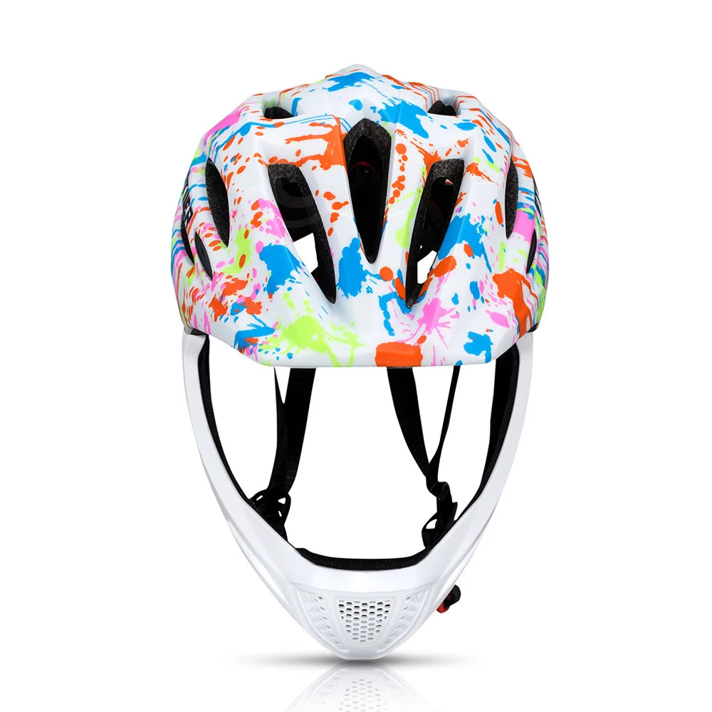 Adjustable Breathable  Bike Helmets  Lightweight Full Face Bicycle Helmet with LED Light 16 Openings for 46-54cm Head