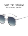 Vintage Punk Sunglasses For Men Retro Oval Steampunk Round Shades