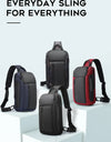 Oxford Trendy Waterproof Materials Men Chest Bag with Large Capacity Fashion Multi-Pockets Slim bag