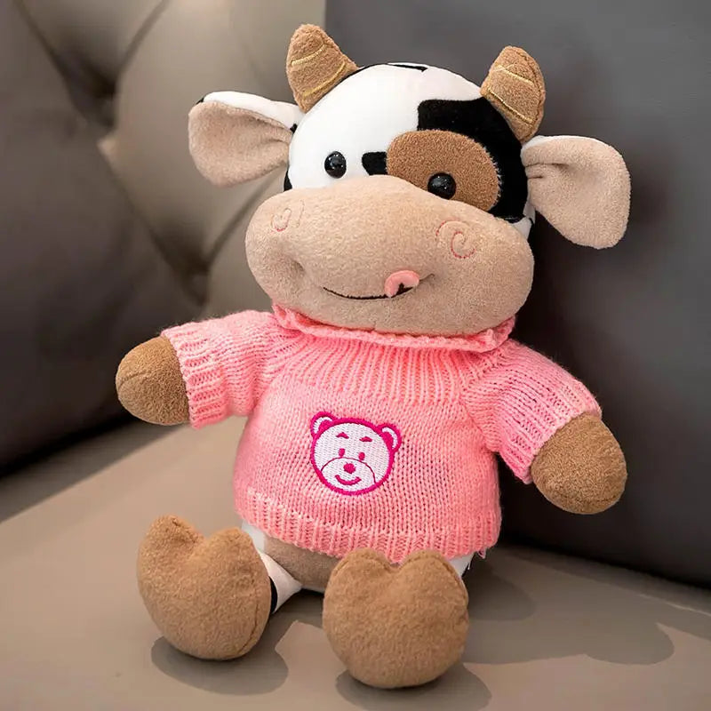 Hot toys Cute Cow Doll Little Cow Plush Toy Chinese Zodiac Cow Doll Cloth Doll New Year's Gift Girl's Birthday Gift