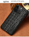 100% Genuine Crocodile Leather Phone Case For iPhone 16 15 14 Pro Max 15Pro 16 Plus Luxury Shockproof Back Cover