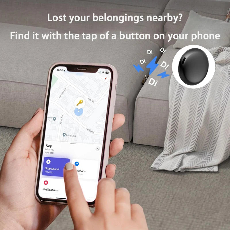 Mini Global Position Systm Tracker Apple Find My Compatible Slim Design Global Location Anti-Lost Device For  Luggage Long Battery Life