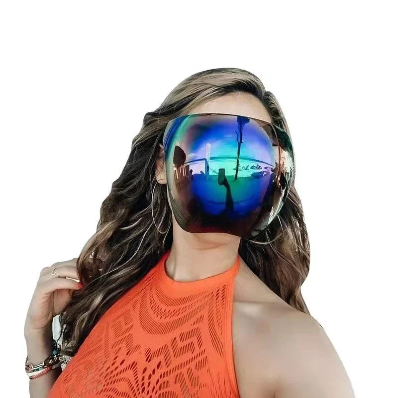 Sunglasses Women Men Protective Faceshield Glasses Goggles Spherical Lens Full Face Covered Anti-spray Safety Sunglasses Men