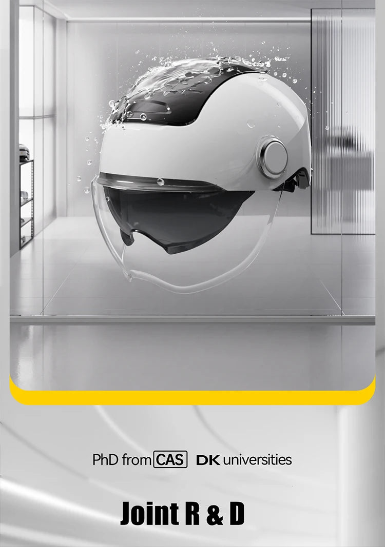Open Face Electric Bike Helmet With Dual Visor