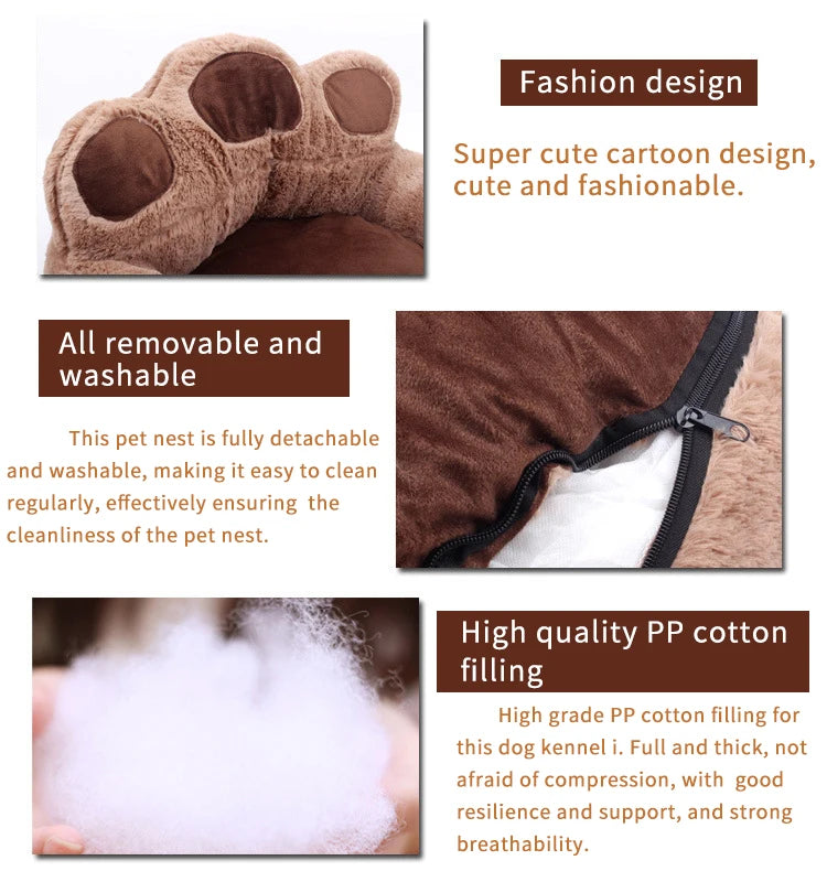 Plush Pet Kennel Bed Cushion Sofa for Dogs and Cats