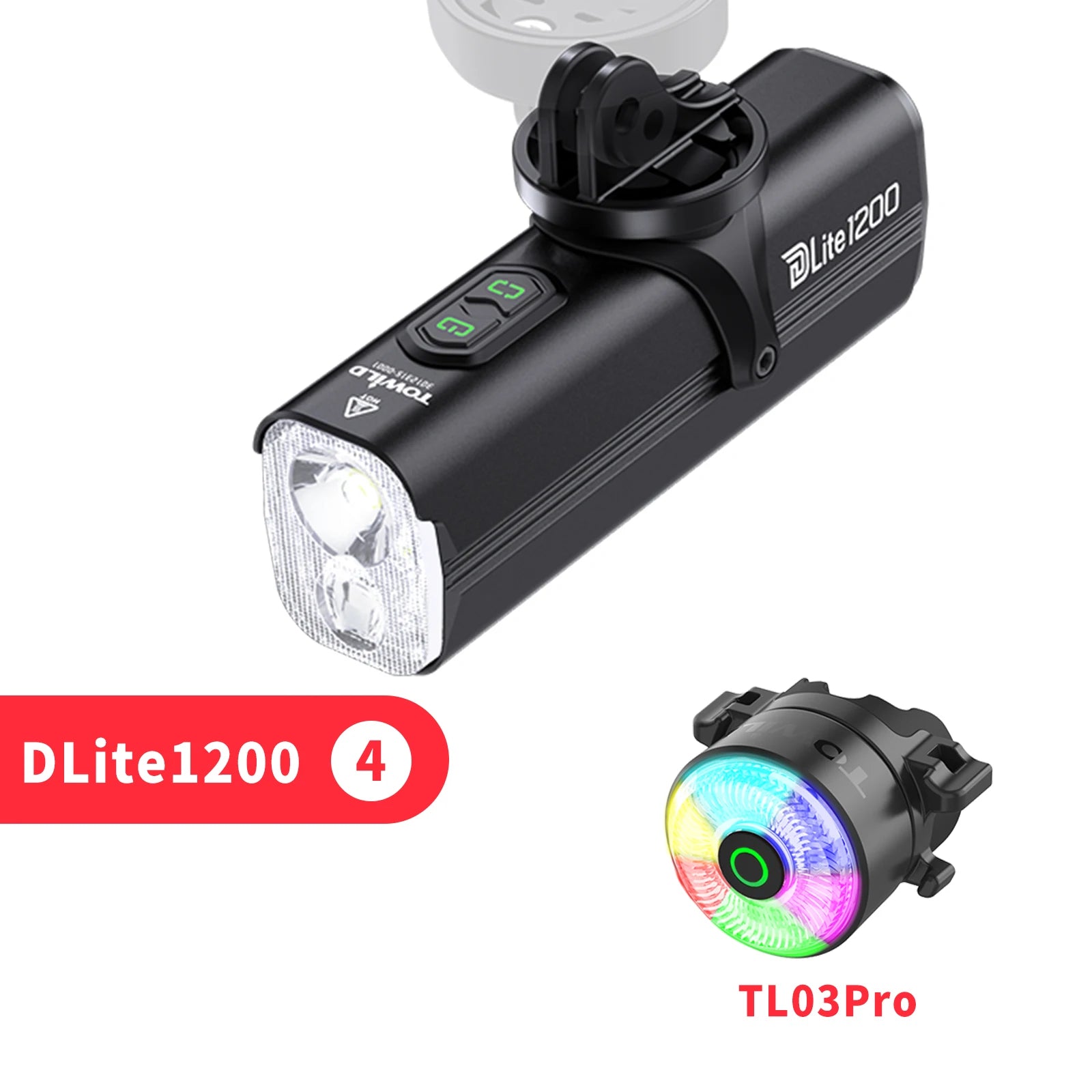Bicycle Lights 1200LM/1800LM Focus/Flood Beam Dual Light Source LED Smart Bike Front Lights IPX6  Mtb Cycling Headlights