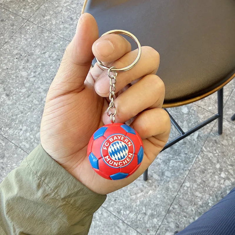 Football Club PU Keychain Soccer Fan Backpack Charm Collectible Gift
