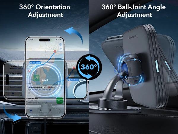 MagSafe Car Mount Charger Qi2-Certified Dashboard  Wireless Car Charger for iPhone 16/15/14/13/12 Car Accessory