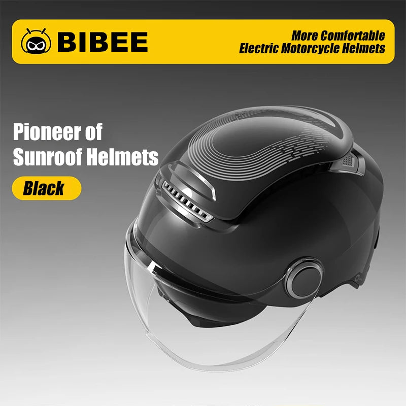 Open Face Electric Bike Helmet With Dual Visor