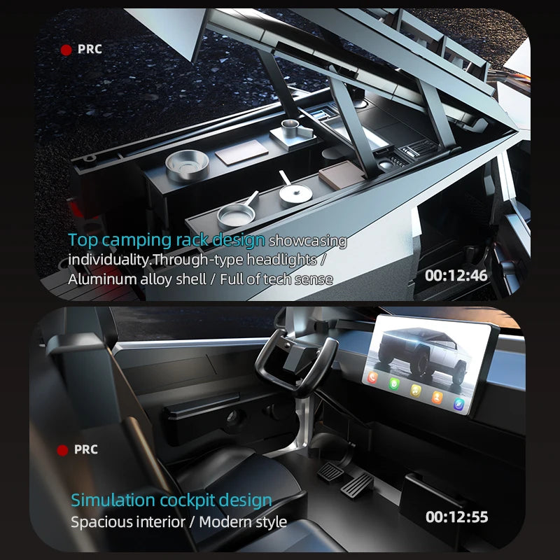 RC Car Alloy Cyber truck Car model Simulation Off-road Vehicle  Camping Equipment Pickup Truck s Toys Boy Gifts