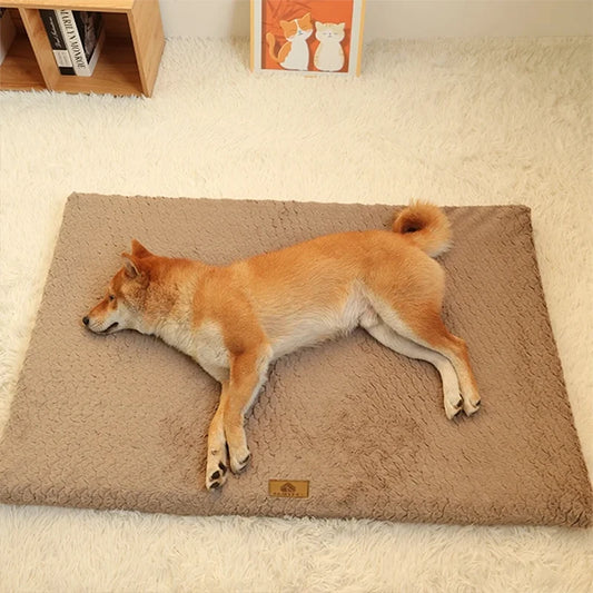 Corduroy Plush Pet Bed Cushion for Dogs and Cats
