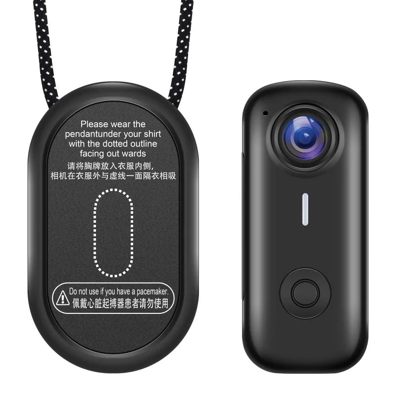Pocket 2K Mini Magnetic Wearable Action Camera 120 Degree Wide Angle WIFI Hands Free Thumb Cam for Cycling Vlog Outdoor Recording