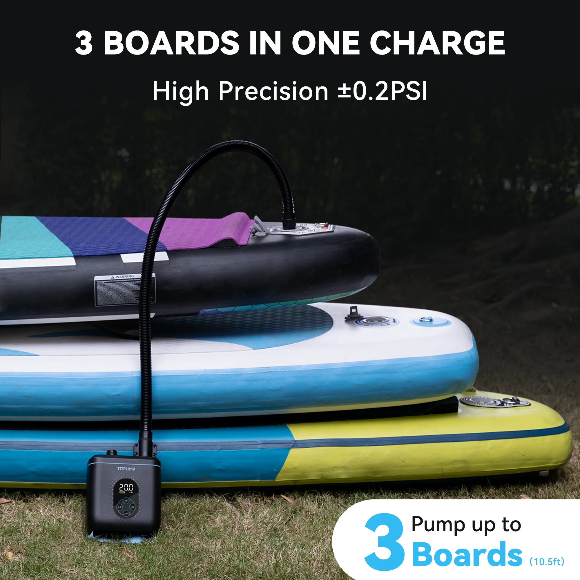 Rechargeable SUP Pump Boat Accessories Stand Up Paddle 20PSI Wilreless Inflatable PVC Pump for Kayak  Surfing Kite Mattress Tent
