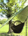 Portable Outdoor Camping Hammock with Mosquito Net and Canopy High Strength Parachute- Fabric Hanging Bed Hunting Sleeping Swing